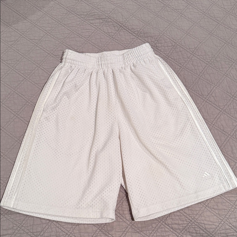 Adidas White Perforated Shorts